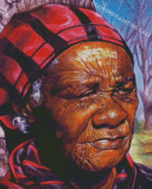 Older Black Woman Diamond Painting