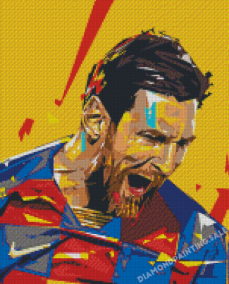 Lionel Messi Pop Art Diamond Painting