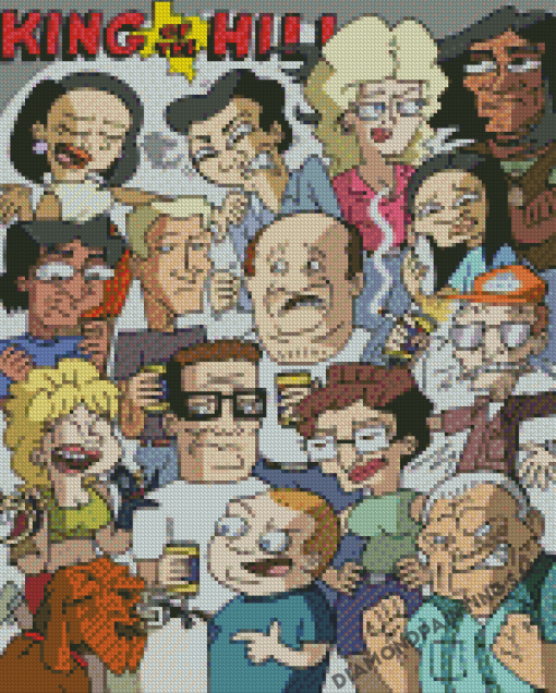 King Of The Hill Characters Diamond Painting