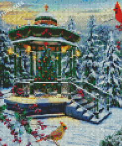 Winter Christmas Gazebo Diamond Painting