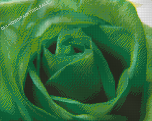 Aesthetic Green Rose Diamond Painting