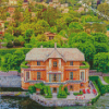 Beautiful Italian Villa On The Lake Diamond Painting