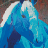Blue Impressionist Horse Diamond Painting