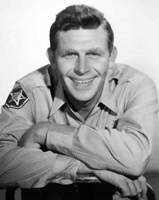 Andy Griffith Black And White Diamond Painting