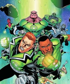 Green Lantern Comic Diamond Painting