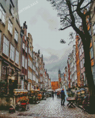 Mariacka Street In Gdansk In Poland Diamond Painting
