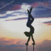Contortionist Girl With Sunset Diamond Painting