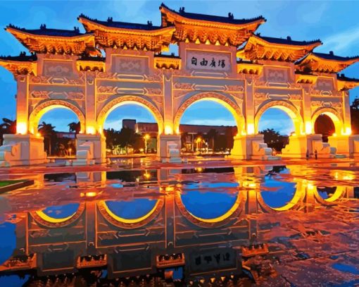 Liberty Square Arch Taipei Taiwan Diamond Painting