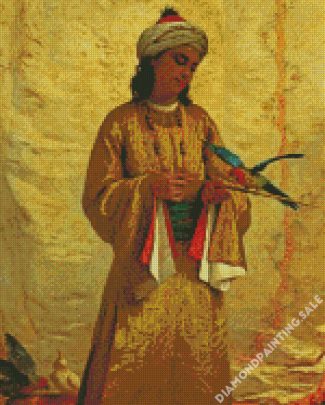 Moorish Girl With Parrot Diamond Painting
