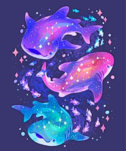 Mystical Whale Sharks Diamond Painting
