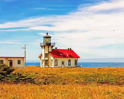 Point Cabrillo Lighthouse Mendocino Diamond Painting