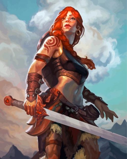 Redhead Warrior Art Diamond Painting