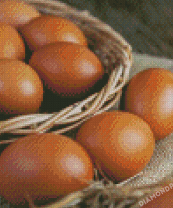 A Basket Of Chicken Eggs Diamond Painting