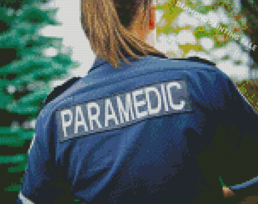 Paramedic Woman Dimond Painting