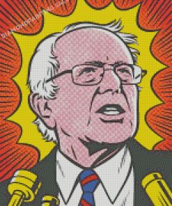 Senator Bernie Sanders Pop Art Diamond Painting