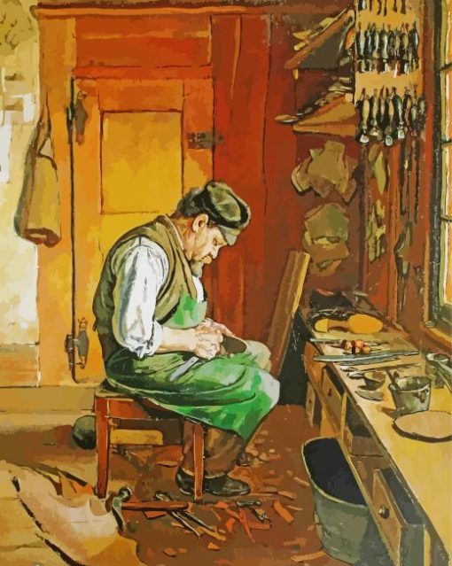 The Old Shoemaker Diamond Painting