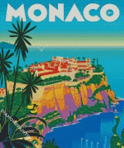 Vintage Monaco Poster Diamond Painting