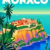 Vintage Monaco Poster Diamond Painting