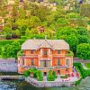 Beautiful Italian Villa On The Lake Diamond Painting