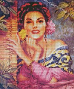 Beautiful Mexican Lady Diamond Painting