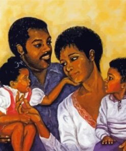 Black Family Diamond Painting