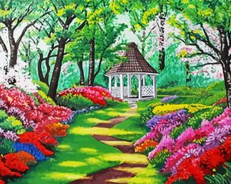 Enchanted Garden And Gazebo diamond painting