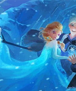 Jack Frost And Elsa Lovers Diamond Painting