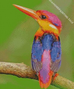 Oriental Dwarf kingfisher Bird Diamond Painting