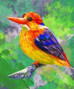 Oriental Dwarf kingfisher Bird Art Diamond Painting