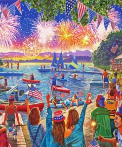 4th Of July Fireworks Diamond Painting