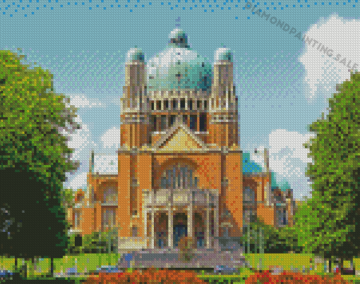 Bruxelles National Basilica Of The Sacred Heart In Koekelberg Diamond Painting