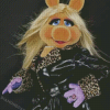 Miss Piggy Wearing Black Diamond Painting