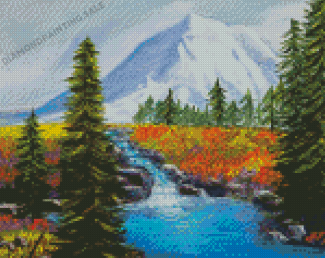 Mt Rainier Art Diamond Painting