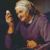 Old Lady And Eggs Diamond Painting