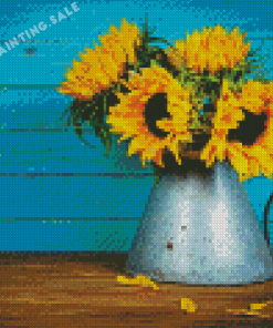 Sunflowers On Table Diamond Painting