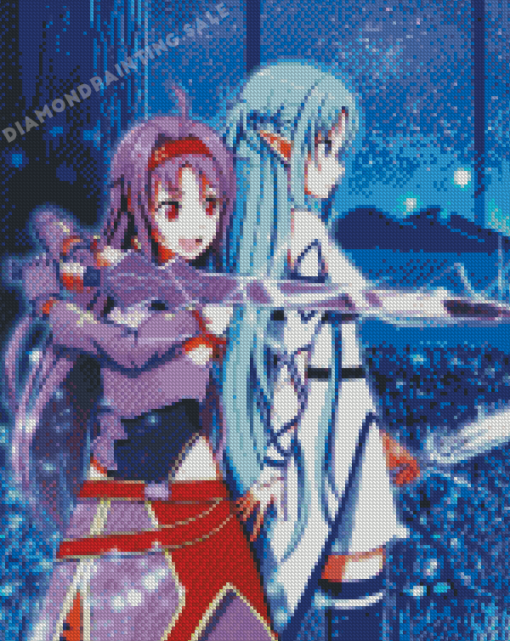 Sword Art Online Anime Girls Diamond Painting