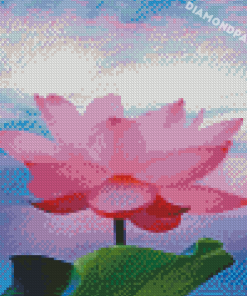 Aesthetic Pink Lotus Blossom Diamond Painting