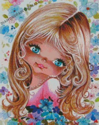 Blond Wide Eyed Girl Diamond Painting