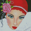 Deco Lady In Red Diamond Painting