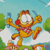Garfield Following Food Diamond Painting