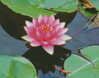 Pink Lotus Blossom Diamond Painting