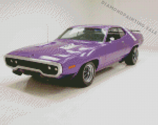 Purple 1971 Roadrunner Diamond Painting