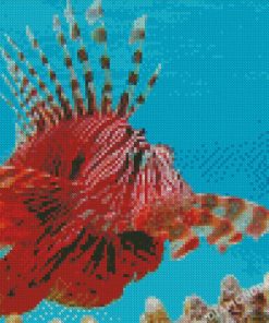 Red Lionfish Diamond Painting
