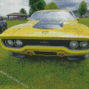 Yellow 1971 Roadrunner Car Diamond Painting