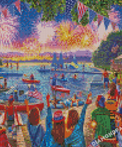 4th Of July Fireworks Diamond Painting