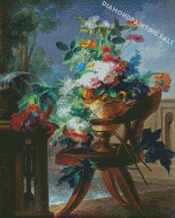 Flower Vase On Chair Diamond Painting