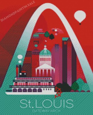 Gateway Arch St Louis Poster Diamond Painting