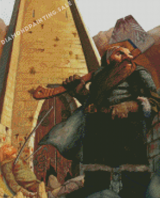 Gimli Dwarf Lord Of The Rings Diamond Painting