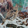 Ruffed Grouse In Snow Diamond Painting