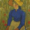 Young Peasant Woman With Straw Hat Diamond Painting